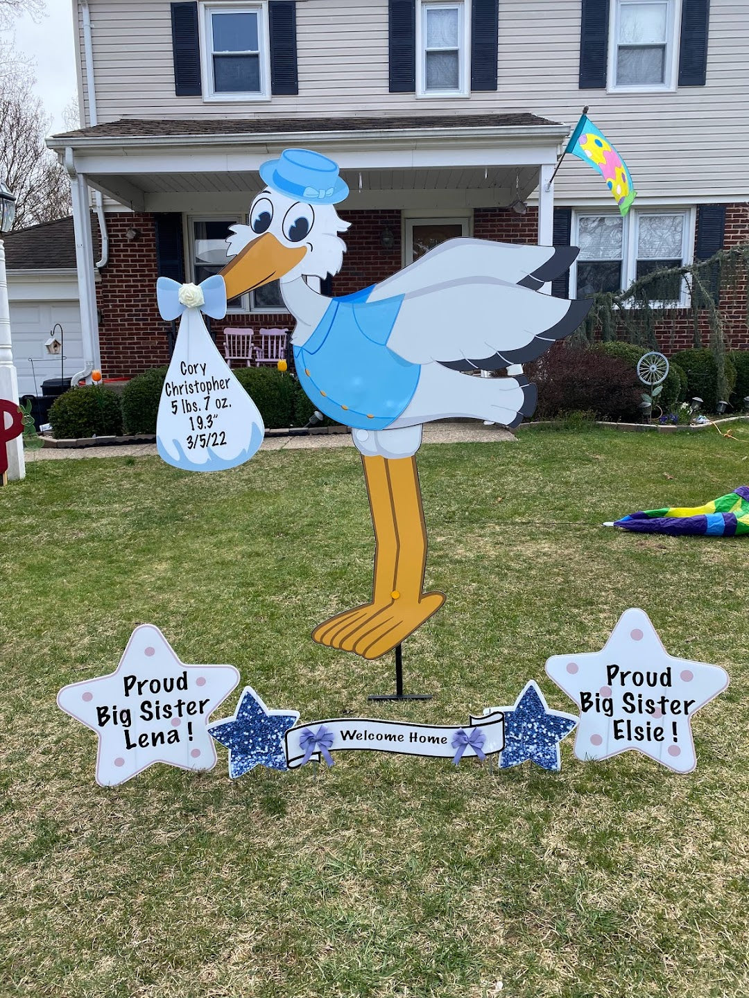 Baby Boy Stork Sign